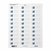 Étiquettes de adresse d'hiver bleu (Feuille entière)