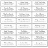 Étiquettes de adresse d'hôtes individuels noirs mo (Devant)