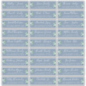 Étiquettes de adresse d'hôtes Mariages bleus perso (Devant)
