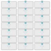 Étiquettes de adresse d'hôtes transparents, Aqua B (Devant)