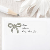 Étiquettes de adresse Diamond Bow (En situation)