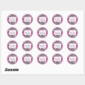Étiquettes de adresse d'impression Chic Rose Zebra (Feuille)