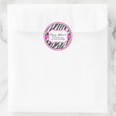 Étiquettes de adresse d'impression Chic Rose Zebra (Sac)