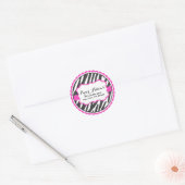 Étiquettes de adresse d'impression Chic Rose Zebra (Enveloppe)