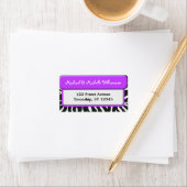 Étiquettes de adresse d'impression chic violet (En situation)