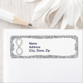 Étiquettes de adresse d'infini diamant Parties sci (En situation)