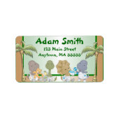 Étiquettes de adresse Dinosaur Babies (Devant)