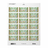 Étiquettes de adresse Dinosaur Babies (Feuille entière)