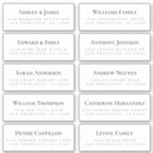 Étiquettes de adresse d'invités blancs COMMANDER 6 (Devant)