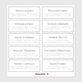 Étiquettes de adresse d'invités blancs COMMANDER 6 (Feuille)