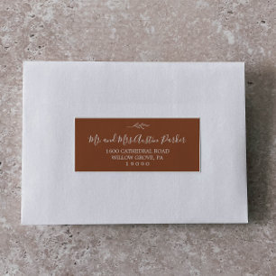 Étiquettes de adresse d'invités en terre cuite à f