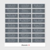 Étiquettes de adresse d'invités individuels de la (Feuille)