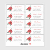 Étiquettes de adresse d'invités individuels florau (Feuille)