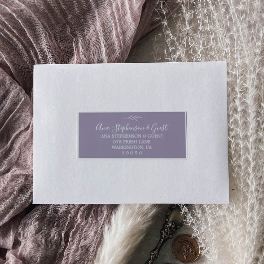 Étiquettes de adresse d'invités Mariage de la feui