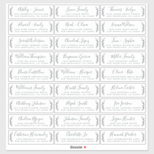 Étiquettes de adresse d'invités Mariages personnal