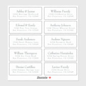 Étiquettes de adresse d'invités Mariages personnal (Feuille)