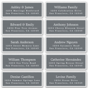 Étiquettes de adresse d'invités Mariages personnal