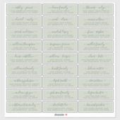 Étiquettes de adresse d'invités Mariages personnal (Feuille)