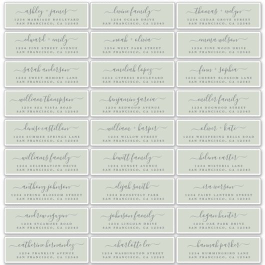 Étiquettes de adresse d'invités Mariages personnal (Devant)