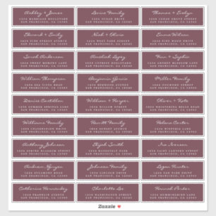 Étiquettes de adresse d'invités Mariages personnal