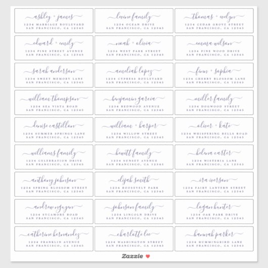 Étiquettes de adresse d'invités Mariages personnal (Feuille)