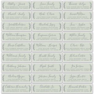 Étiquettes de adresse d'invités Mariages personnal