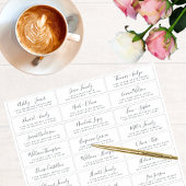 Étiquettes de adresse d'invités Mariages personnal