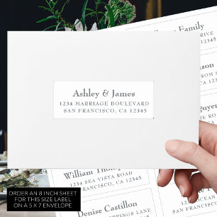 Étiquettes de adresse d'invités Mariages personnal