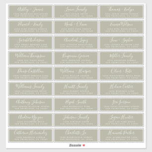 Étiquettes de adresse d'invités Mariages personnal