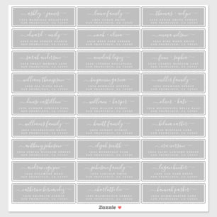 Étiquettes de adresse d'invités Mariages personnal