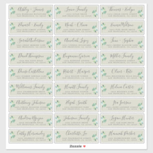 Étiquettes de adresse d'invités Mariages personnal