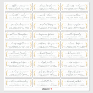 Étiquettes de adresse d'invités Mariages personnal