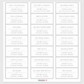 Étiquettes de adresse d'invités Mariages transpare (Feuille)