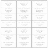 Étiquettes de adresse d'invités noirs et blancs si (Devant)