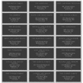 Étiquettes de adresse d'invités noirs et blancs si (Devant)