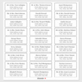 Étiquettes de adresse d'invités Serif simples (Feuille)