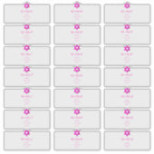 Étiquettes de adresse d'invités transparents, rose (Devant)