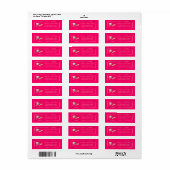 Étiquettes de adresse diplômés en rose et en or (Feuille entière)