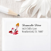 étiquettes de adresse "Diva domestique" (En situation)