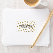 Étiquettes de adresse d'or chic (En situation)