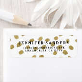 Étiquettes de adresse d'or chic (En situation)