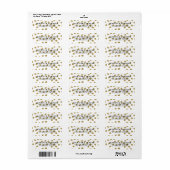 Étiquettes de adresse d'or chic (Feuille entière)