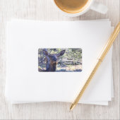 Étiquettes de adresse d'orignaux (En situation)