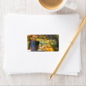 Étiquettes de adresse du café du matin (En situation)