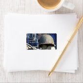 Étiquettes de adresse du casque militaire (En situation)