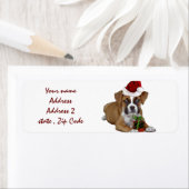 Étiquettes de adresse du chiot de Noël (En situation)