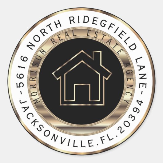 Étiquettes de adresse du convertisseur métal noir  (Devant)