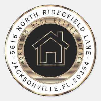 Étiquettes de adresse du convertisseur métal noir 