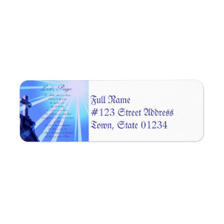 Étiquettes de adresse du design de prière du Seign