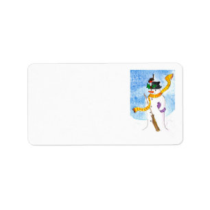 Étiquettes de adresse du festival "Snowman"